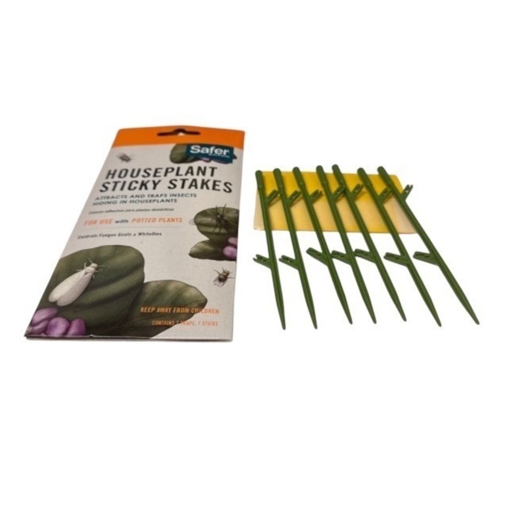 Safer Brand House Plant Sticky Houseplant Stakes 1‎ Pack of 7 Traps Insects Bugs